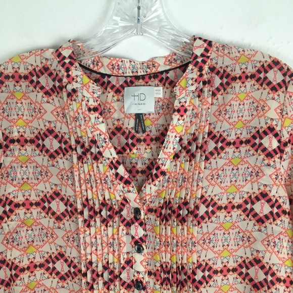 HD in Paris Anthropologie Kaveri Henley Blouse in Multicolor - Picture 2 of 10